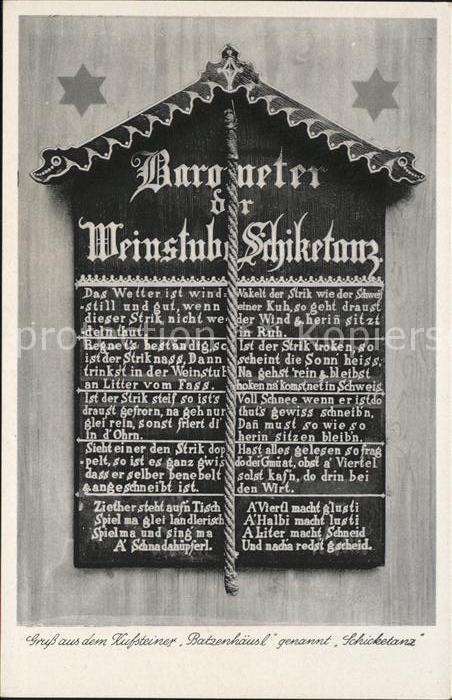 Kufstein Tirol Weinstube Schiketanz Barometer Weinstub