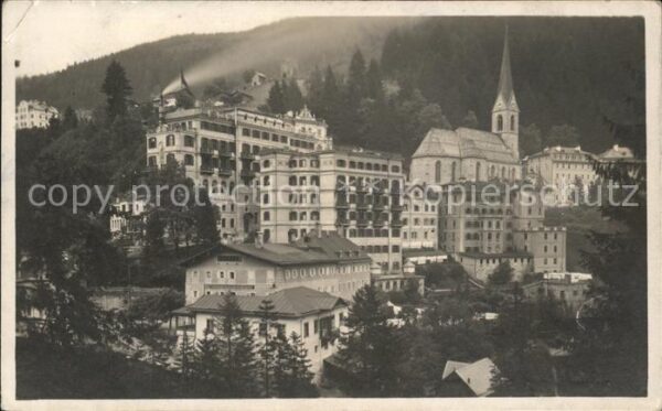 Badgastein Ortsblick mit Kirche