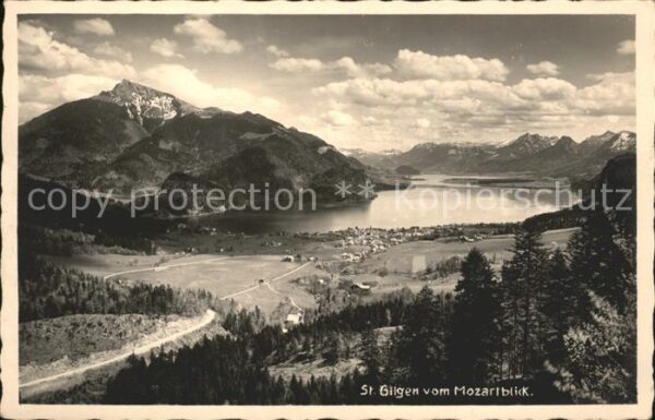 St Gilgen Salzkammergut Panorama vom Mozartblick