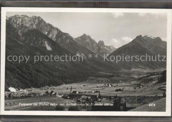 Fulpmes Tirol im Stubaital mit Serleskamm und Habicht