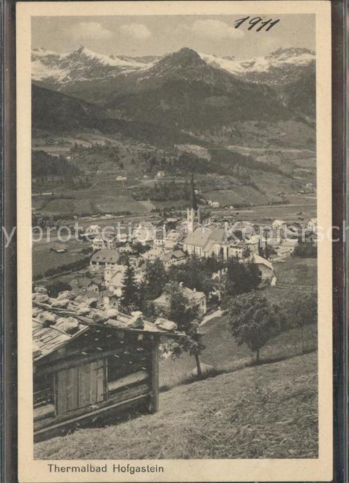 Bad Hofgastein Salzburg Ortsblick mit Alpen