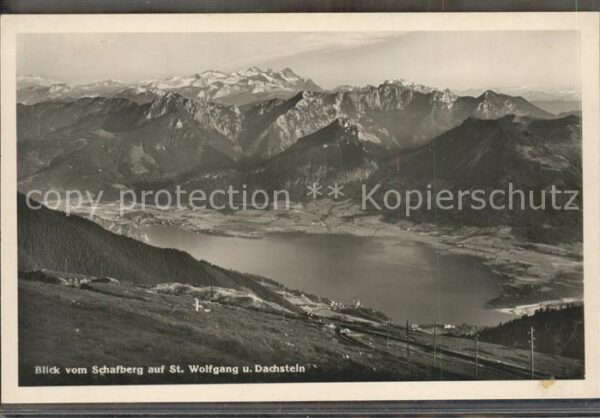 St Wolfgang Wolfgangsee Blick vom Schafberg auf Wolfgangsee und