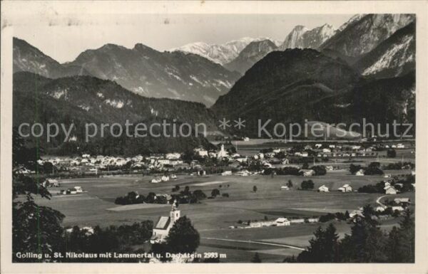 Golling Salzach und St Nikolaus mit Lammertal und Dachs