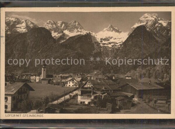 Lofer Ortsblick mit Steinberge