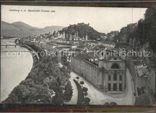 Salzburg Oesterreich von der Humboldt Terrasse