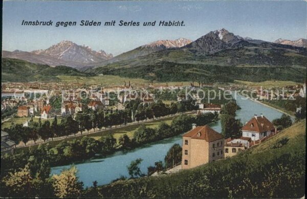 Innsbruck Panorama mit Serles und Habicht