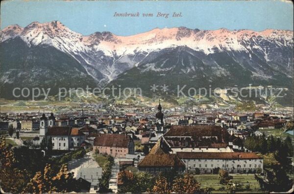 Innsbruck Panorama vom Berg Isel