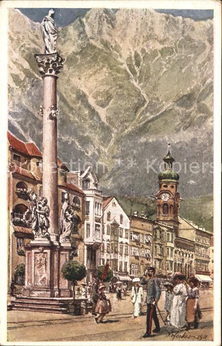 Innsbruck Marie-Theresienstrasse Säule Künstlerka