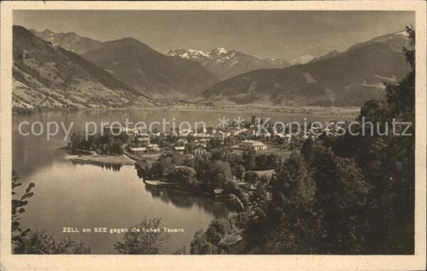 Zell See Panorama gegen die hohen Tauern