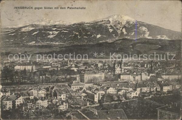 Innsbruck Panorama gegen Süden mit Patscherkofel