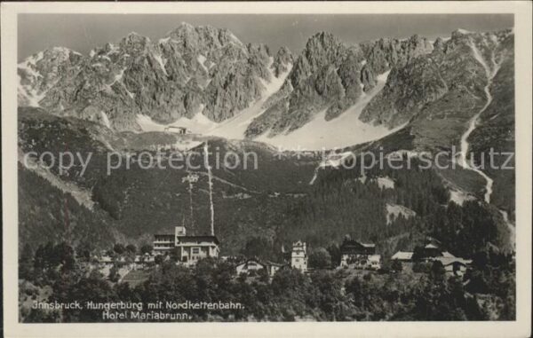 Innsbruck Hungerburg mit Nordkettenbahn Hotel Mar