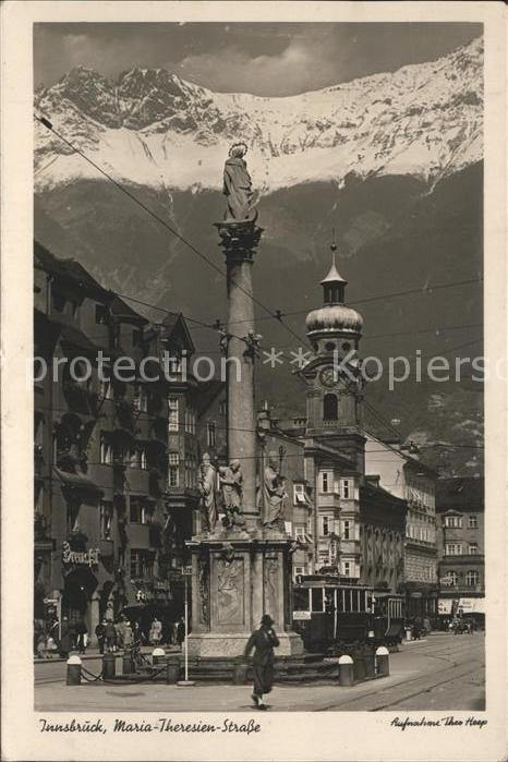Innsbruck Maria Theresienstrasse Säule Strassenba