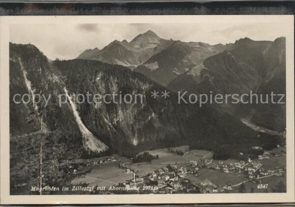 Mayrhofen Zillertal Panorama mit Ahornspitze