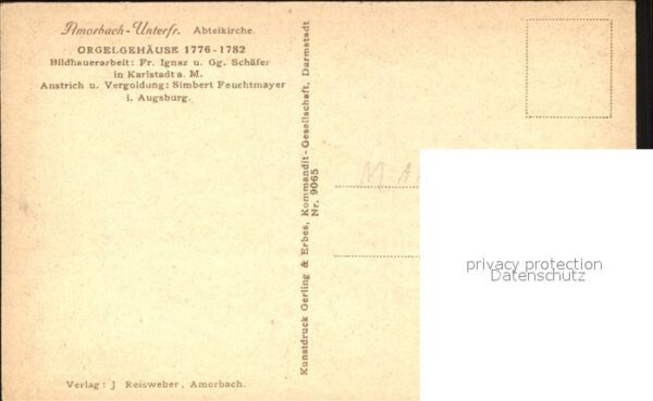 Kirchenorgel Amorbach Unterfranken – Bild 2