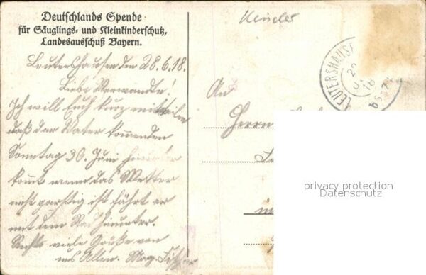 Kuenstlerkarte Walther Firle Kinder Spendenkarte – Bild 2