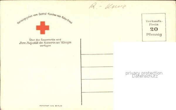 Wilhelm II Paul von Hindenburg Rotes Kreuz Kaiseri – Bild 2