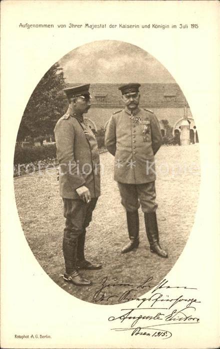 Hindenburg Wilhelm II. Rotes Kreuz Kaiserin August
