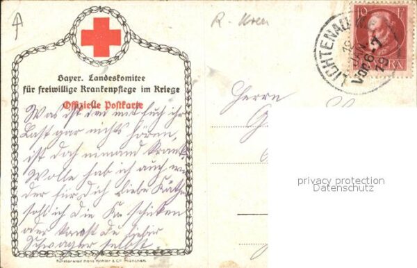 Rotes Kreuz Landeskomitee Bayern Krieg Künstlerkart – Bild 2