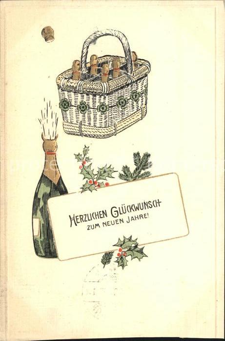 Neujahr Sektflasche