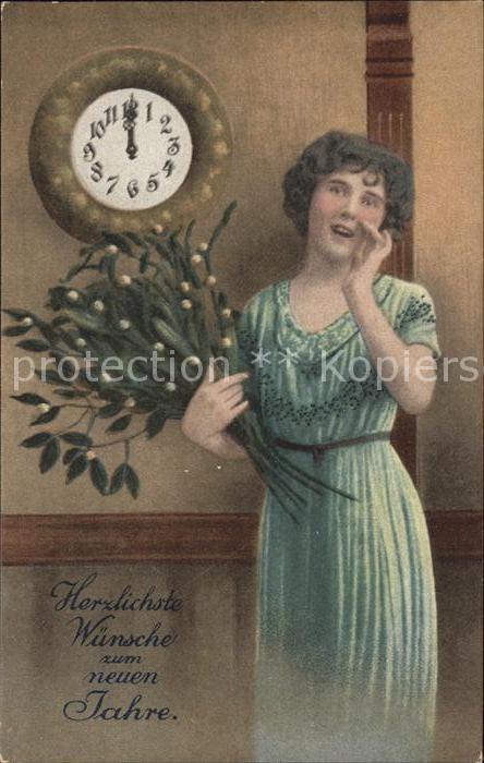 Uhren Neujahr Frau