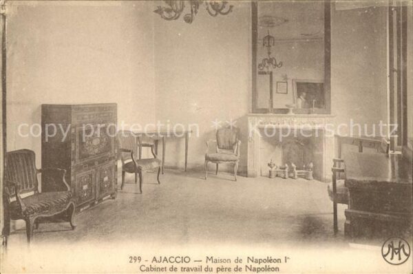 Napoleon Bonaparte Ajaccio Maison Cabinet de travail du pe