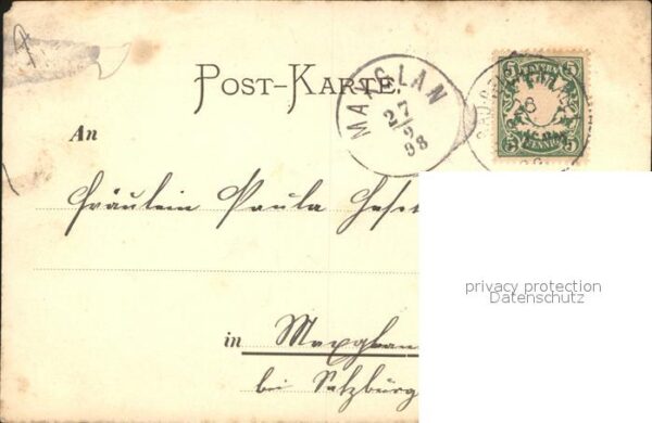 Verlag Ackermann Kuenstlerpostkarte Nr. 290 R. Beyschlag Glück und Gruss – Bild 2