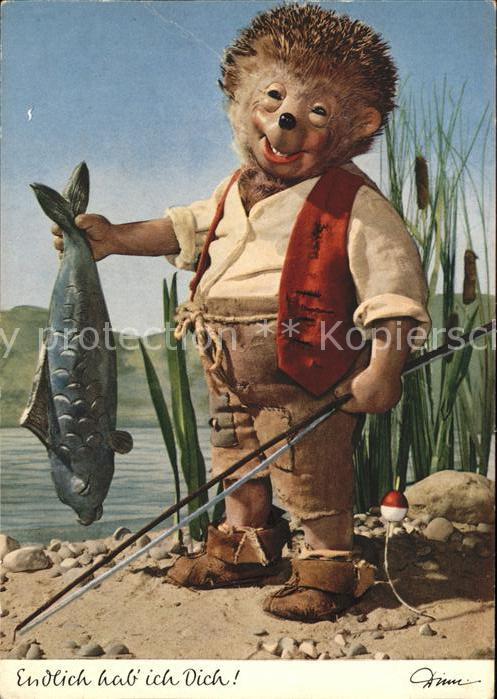 Mecki Nr. 317 Fisch angeln Angelrute