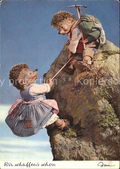 Mecki Nr. 313 Bergsteigen Bergpickel Rucksack