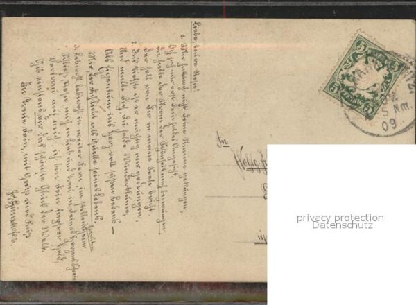 Verlag KKGH Nr. 1609/5 Poesie Gedicht Blau Äugelein Paa – Bild 2