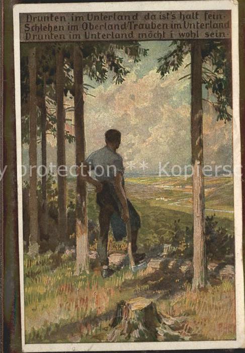 Hey Paul Nr. 60 Volksliederkarte Drunten im Unterlan