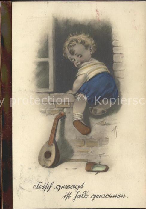 Mandoline Kind Künstlerkarte