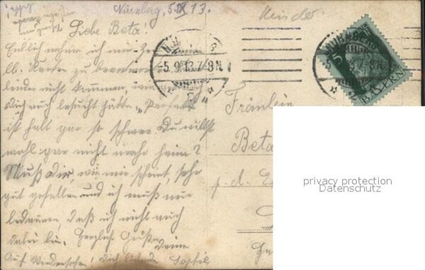 Verlag Fortuna Nr. 1743/3 Kind Mädchen Rosen Hutmode – Bild 2