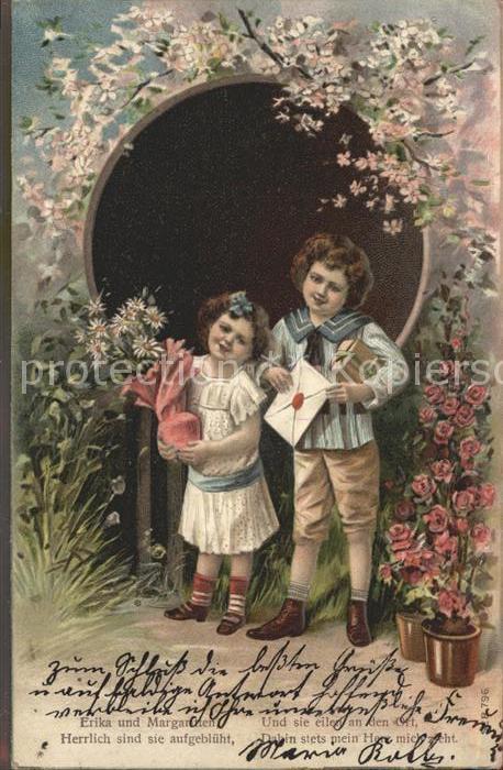 Kinder Child Enfants Rosen Brief Spruch