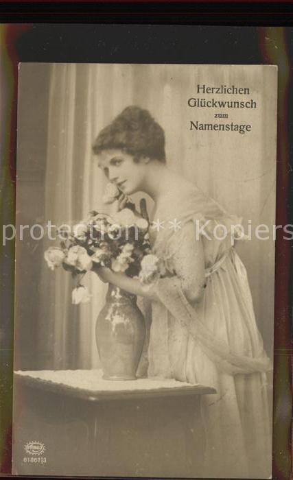 Verlag Amag Nr. 61867/3 Namenstag Glückwunsch Frau Blum