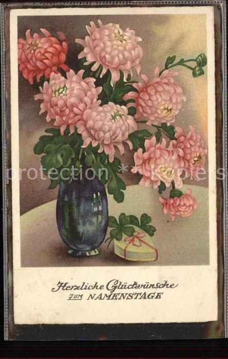 Namenstag Namenskarte Glückwunsch Blumen Geschenk