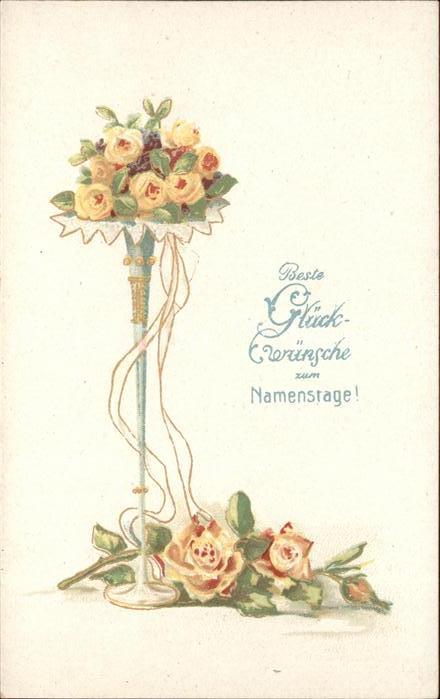 Namenstag Namenskarte Rosen