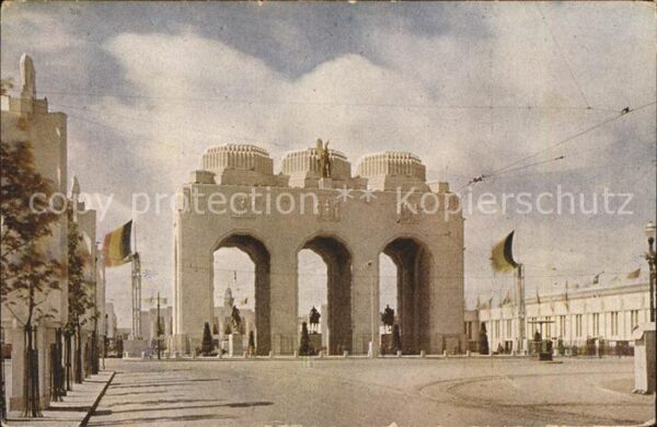 Exposition Internationale Anvers 1930 Vue sur l'entree principale