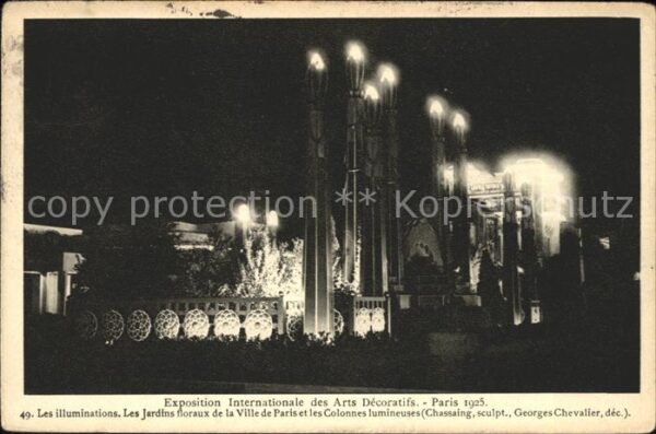 Exposition Arts Decoratifs Paris 1925 Jardin floraux Ville de Paris