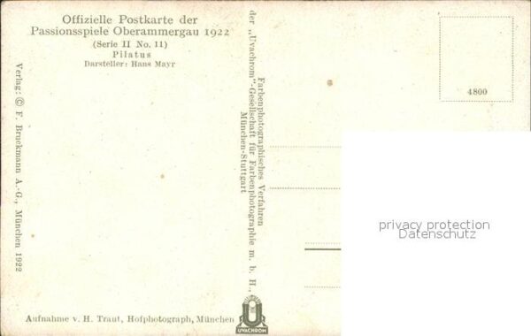 Passionsspiele Oberammergau Pilatus Darsteller Hans Mayr – Bild 2