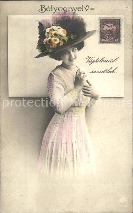Frauen Buderpest Hut Blumen