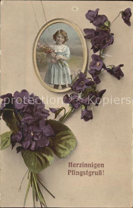 Pfingsten Pentecost Pentecote Kind Blumen