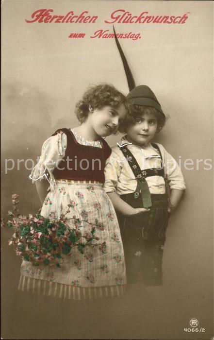 Namenstag Namenskarte Kinder Blumen
