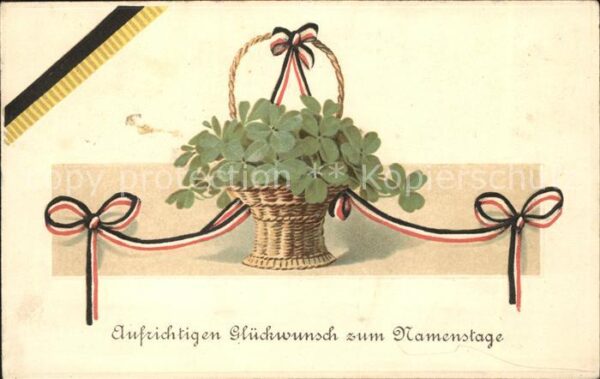 Namenstag Namenskarte Kleeblatt