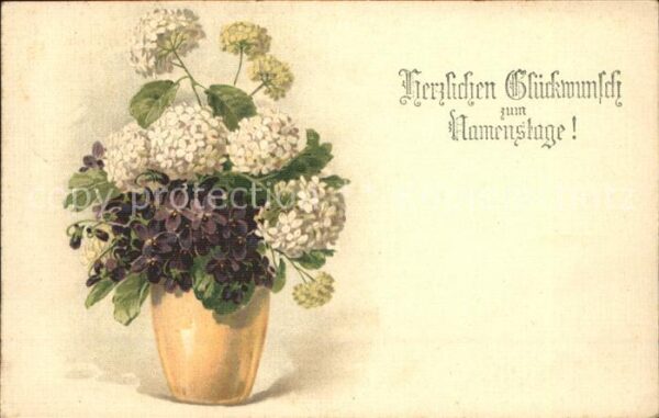 Namenstag Namenskarte Blumen