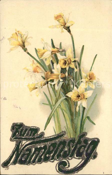 Namenstag Namenskarte Blumen