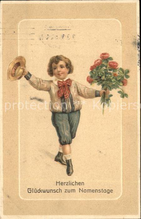 Namenstag Namenskarte Junge Rosen