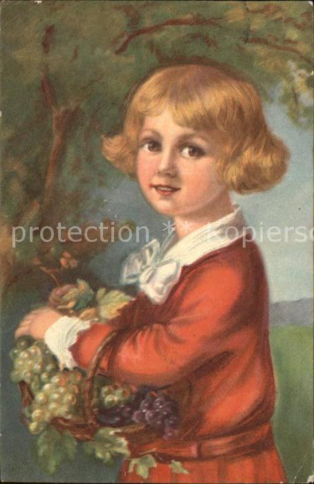 Kinder Child Enfants Mädel Trauben