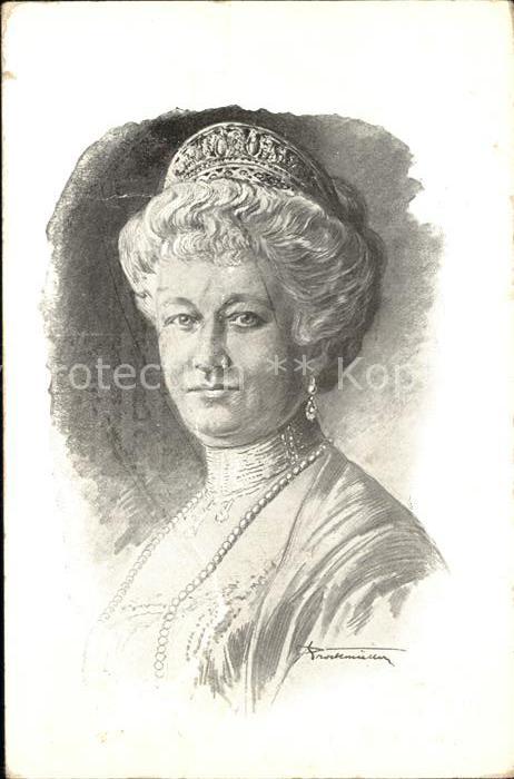 Auguste Victoria Kaiserin Künstlerkarte Spendenkarte Landesheeres