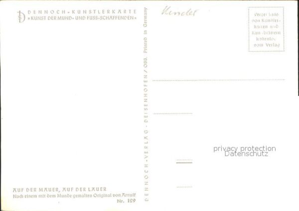 Arnulf Nr. 129 Kinder Katze Maus Mauer – Bild 2