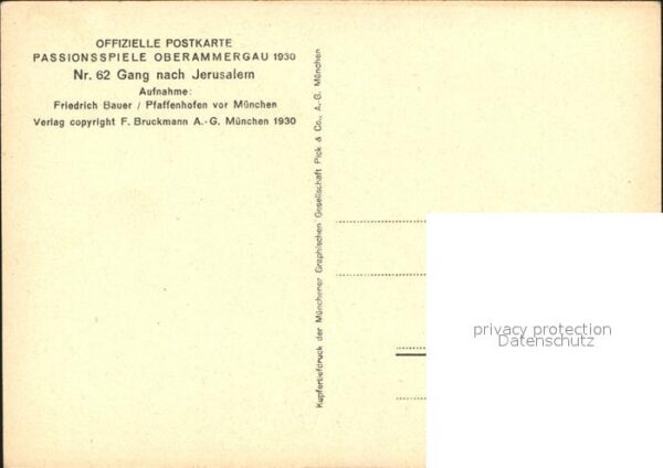Passionsspiele Oberammergau 1930 Nr. 62 Gang nach Jerusalem – Bild 2